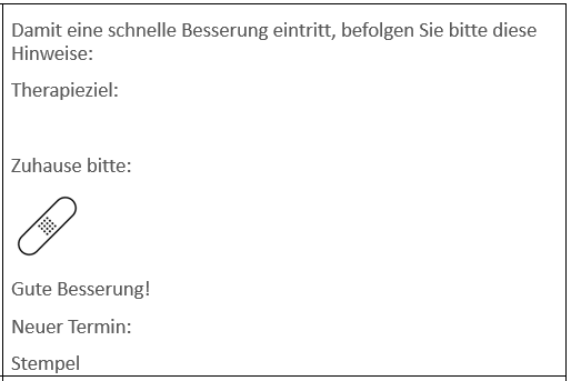 Ein „Hausaufgabenheft“ für Patienten